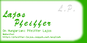 lajos pfeiffer business card